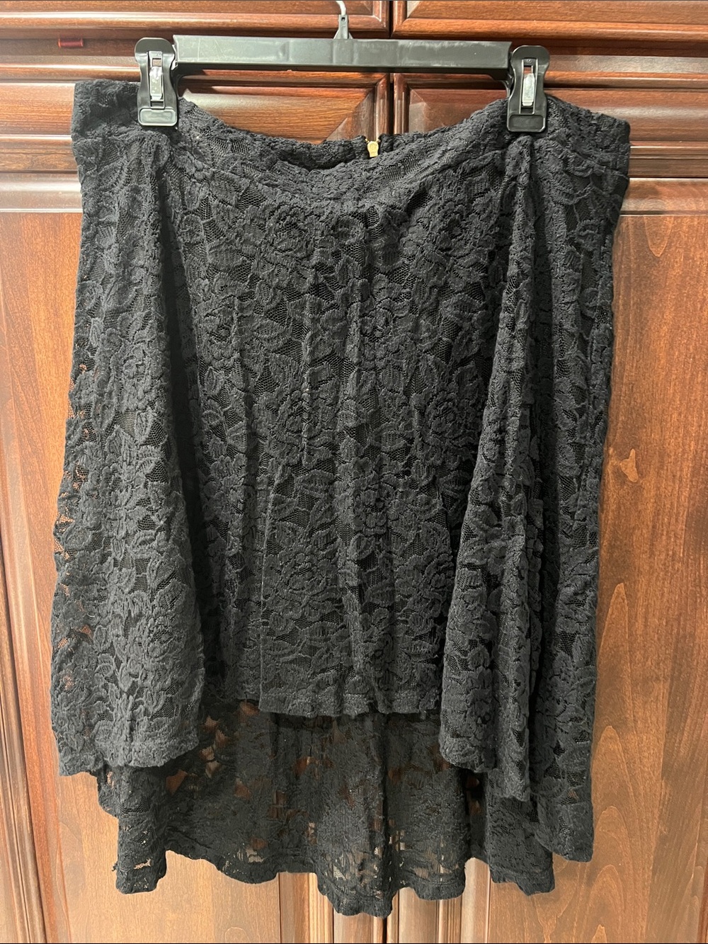 American Rag Black Lace High-Low Skirt